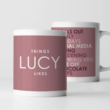 Personalised Likes Mug
