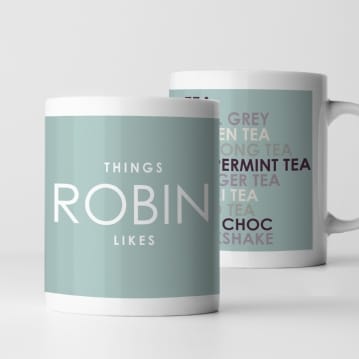 Personalised Likes Mug