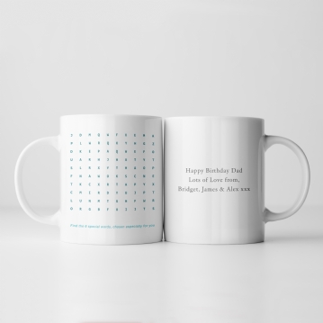 Personalised Word Search Mug
