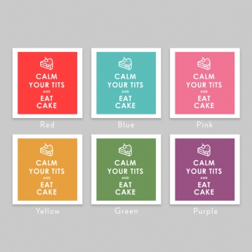 Funny Calm Down and Eat Cake Mug