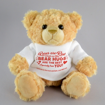 Personalised Roses are Red Teddy Bears