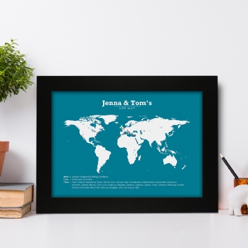 Personalised Life Map Print