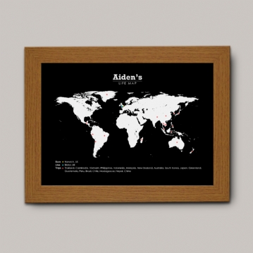 Personalised Life Map Print