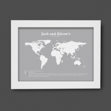 Personalised Life Map Print