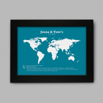 Personalised Life Map Print