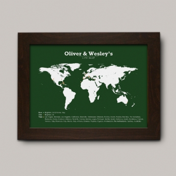 Personalised Life Map Print