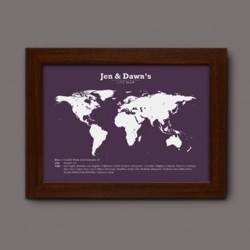 Personalised Life Map Print