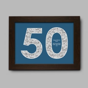 Personalised 50 Print