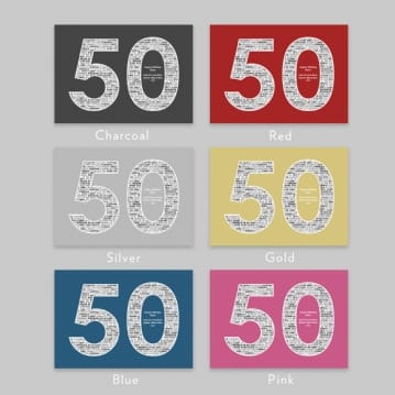 Personalised 50 Print
