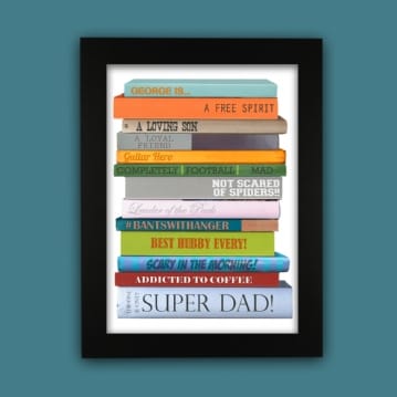 Personalised Book Spines Message Poster