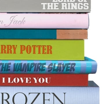Personalised Book Spines Message Poster