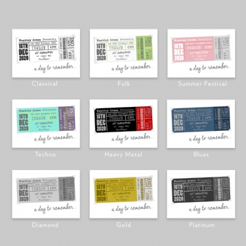 Personalised Concert Ticket Poster