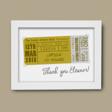 Personalised Concert Ticket Poster