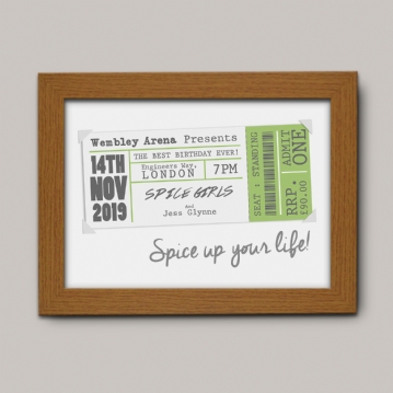 Personalised Concert Ticket Poster