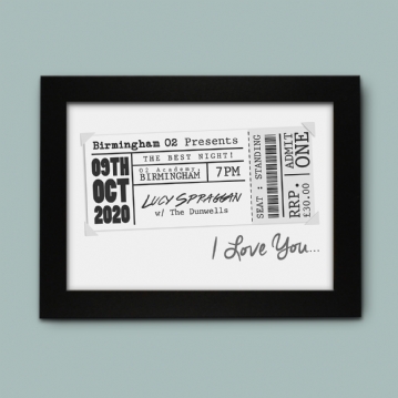 Personalised Concert Ticket Poster