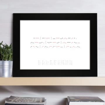 Personalised Morse Code Poster