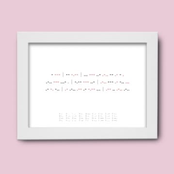Personalised Morse Code Poster