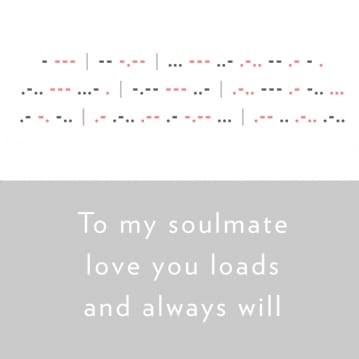 Personalised Morse Code Poster