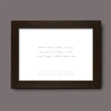 Personalised Morse Code Poster