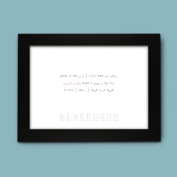 Personalised Morse Code Poster