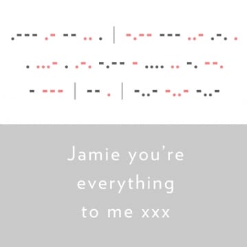Personalised Morse Code Poster
