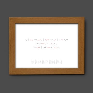 Personalised Morse Code Poster