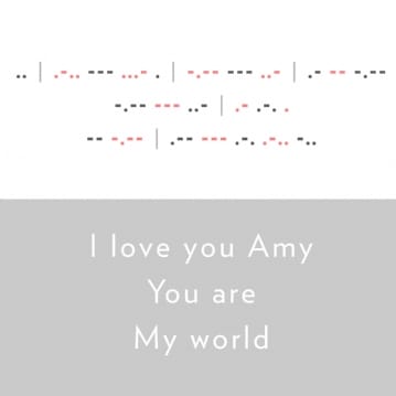 Personalised Morse Code Poster