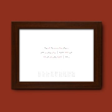 Personalised Morse Code Poster