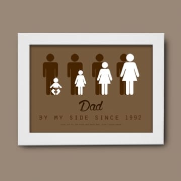 Personalised Dad By My Side Print