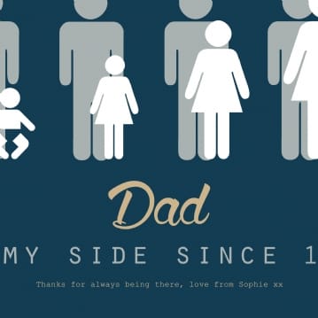 Personalised Dad By My Side Print