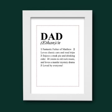 personalised dad print