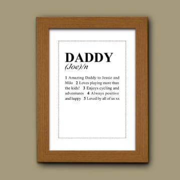 personalised dad print