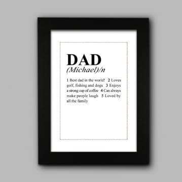 personalised dad print