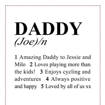 personalised dad print