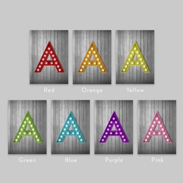 Marquee Letter Print