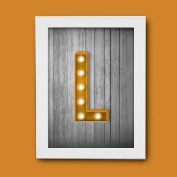 Marquee Letter Print