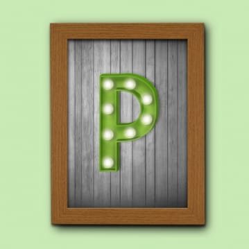 Marquee Letter Print