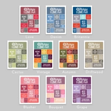 Personalised 10 Things I Love About My Mum Poster