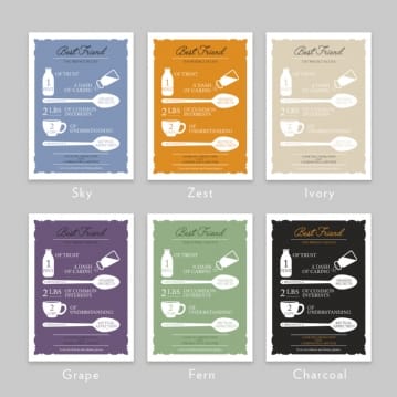 Personalised Best Friend Recipe Poster
