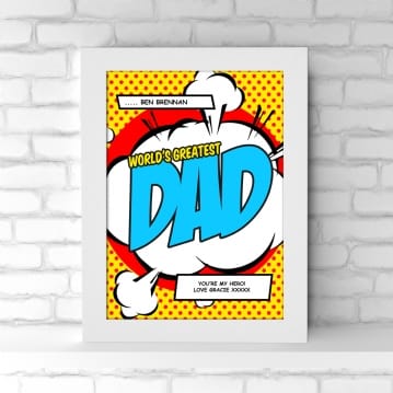 Personalised World's Greatest Dad Poster