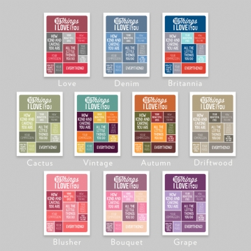 Personalised 10 Things I Love About You Light Box