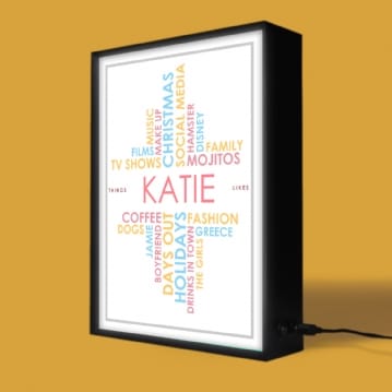 Personalised Light Box - Likes