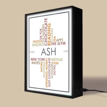 Personalised Light Box - Likes