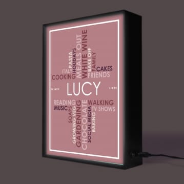 Personalised Light Box - Likes