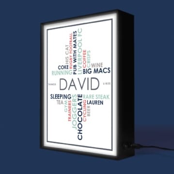 Personalised Light Box - Likes
