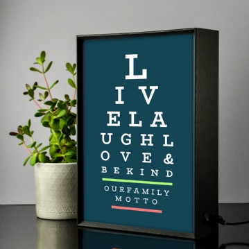 Eye Test Personalised Light Box