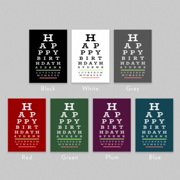Eye Test Personalised Light Box