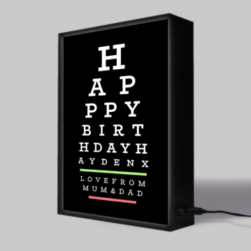 Eye Test Personalised Light Box