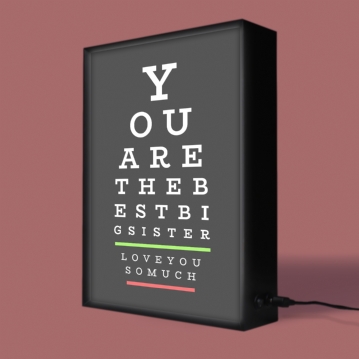 Eye Test Personalised Light Box