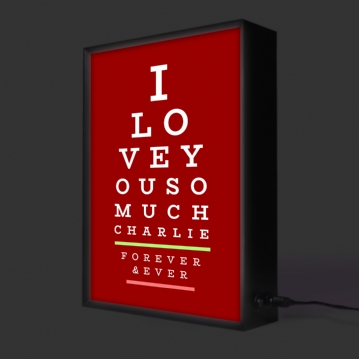 Eye Test Personalised Light Box